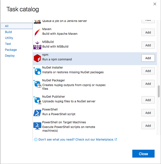 [Find npm build]